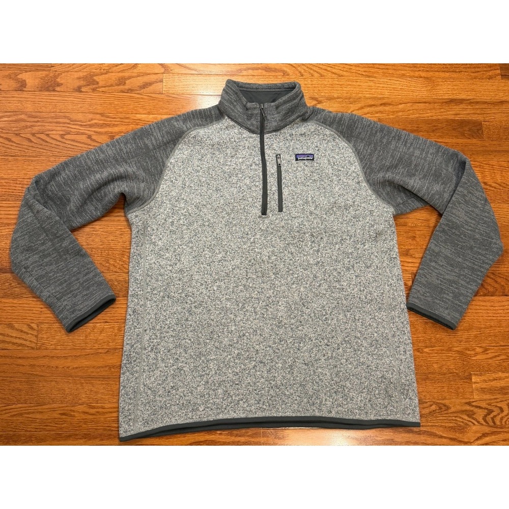 Patagonia Better Sweater 1/4 Zip Fleece Mens 2XL Gray Pullover Jacket Hike 25522